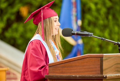  student at graduation